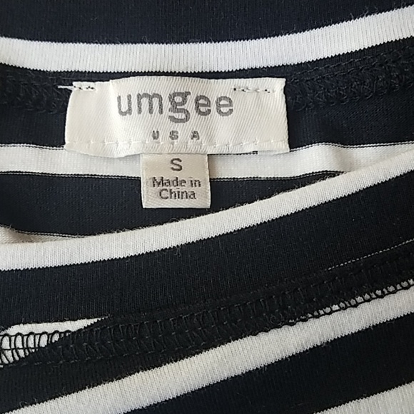 Striped Umgee dress w/ lace accents Sz. S - Picture 7 of 8